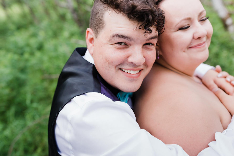 Groom Laughing