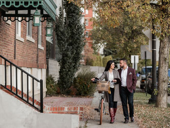 Downtown Fall Engagement Session - Edmonton Portrait Photographer