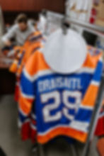Leon Draisaitl Signing his Hockey Jersey
