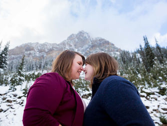 Lake Louise/Moraine Lake Engagement Portraits