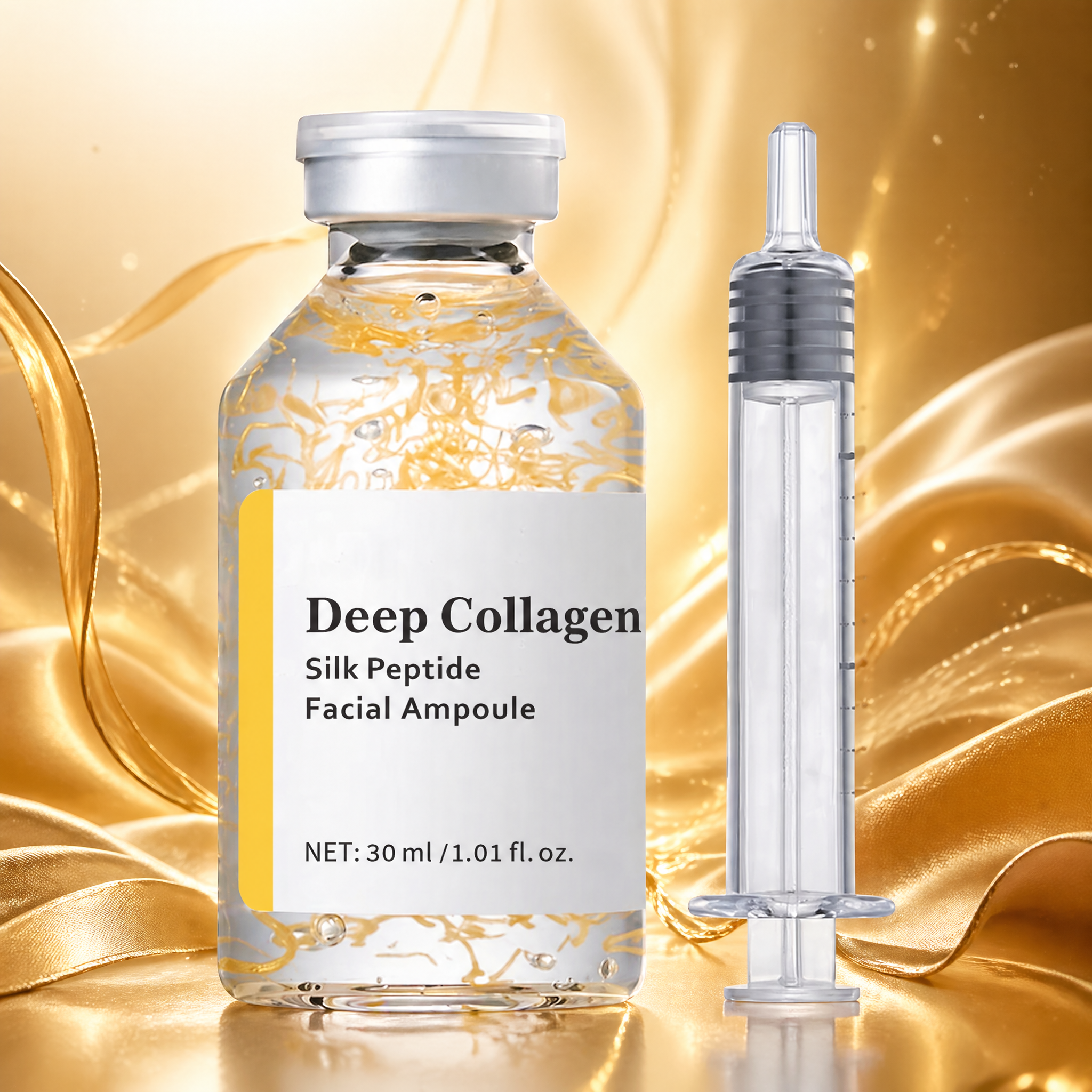 Silk Peptide Collagen Powerful Facial Essence Moisturizing and Firming Anti-Agin