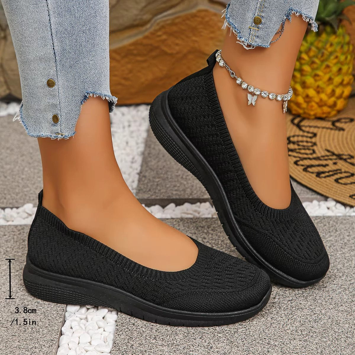 Women's Shoes 2026 Women's Round Toe Flat Shoes Soft-soled Breathable Lightweigh