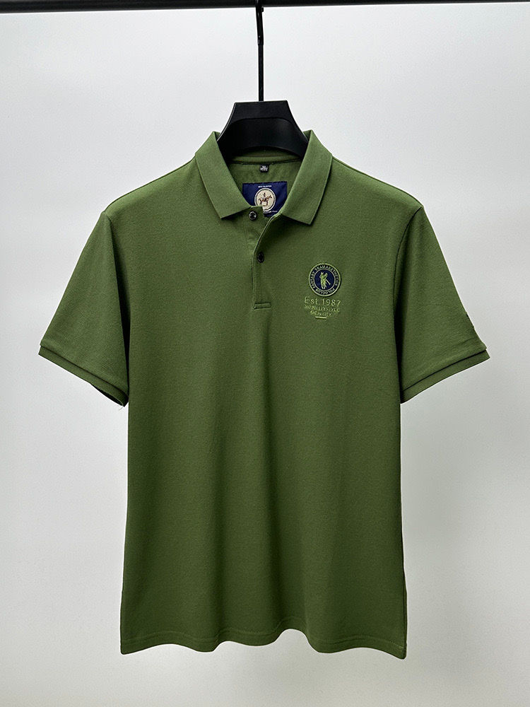 Luxury brand men's polo shirt short sleeve high-end fashion Paul embroidery lape