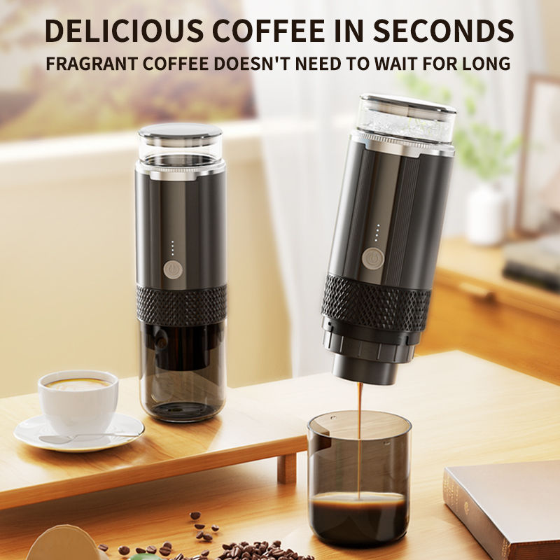 JFBONIN Electric Portable Coffee Machine Capsule Ground Coffee Brewer for Coffee