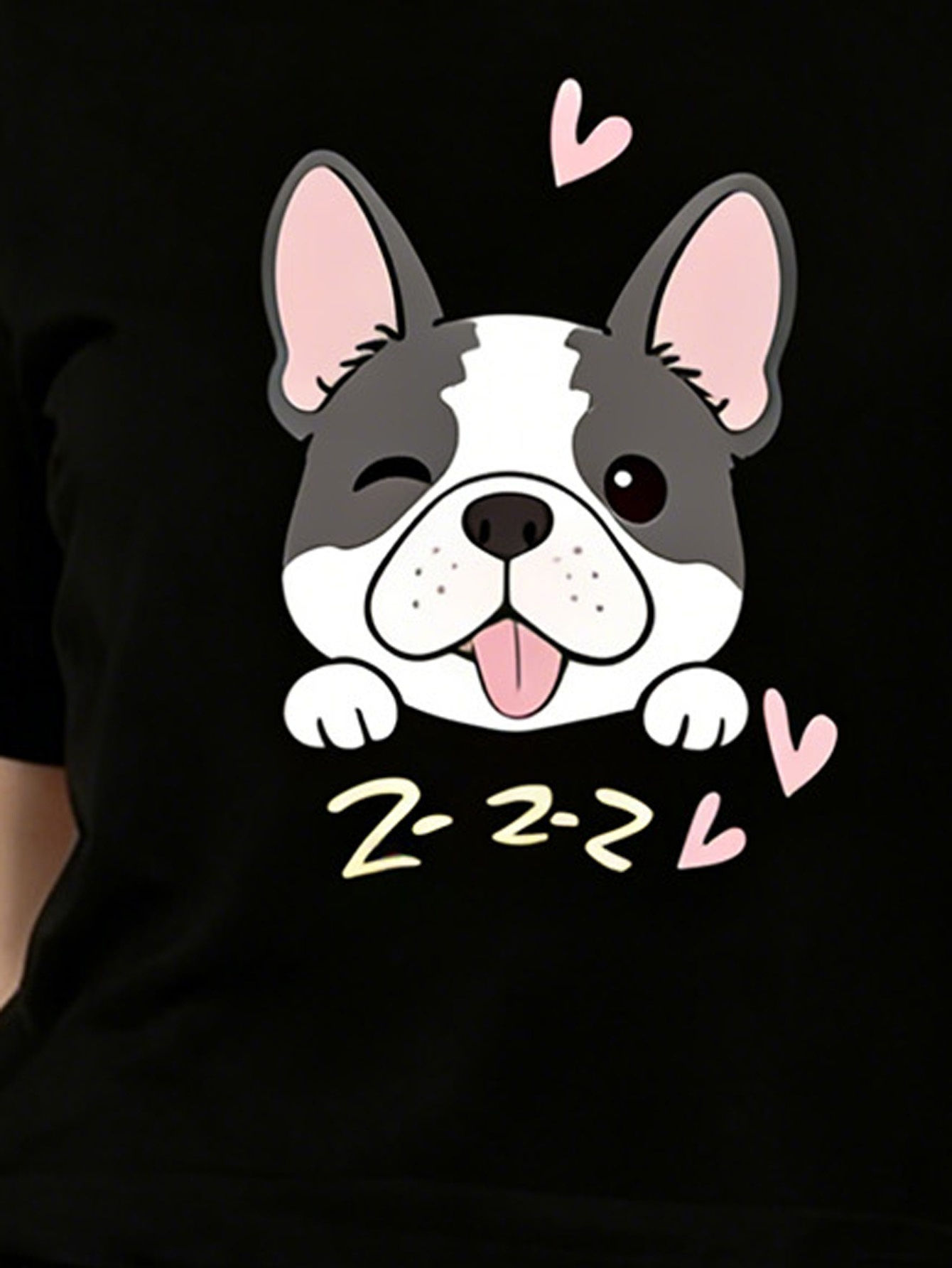 Ladies' Dog Printed Short sleeved Pajama Set