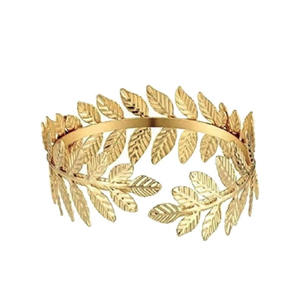 Baroque Women's Wedding Jewelry Set Gold Leaf Design Greek Goddess Hair Jewelry 