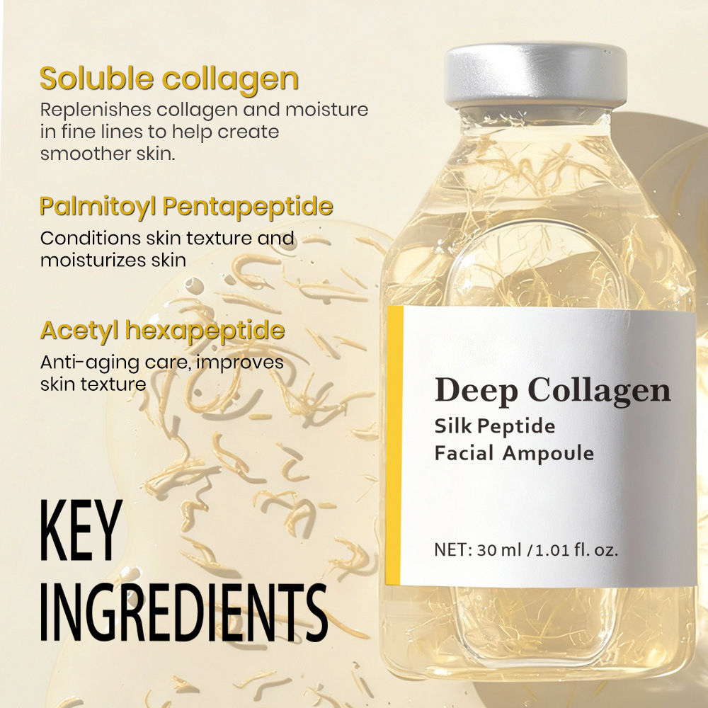 Silk Peptide Collagen Powerful Facial Essence Moisturizing and Firming Anti-Agin