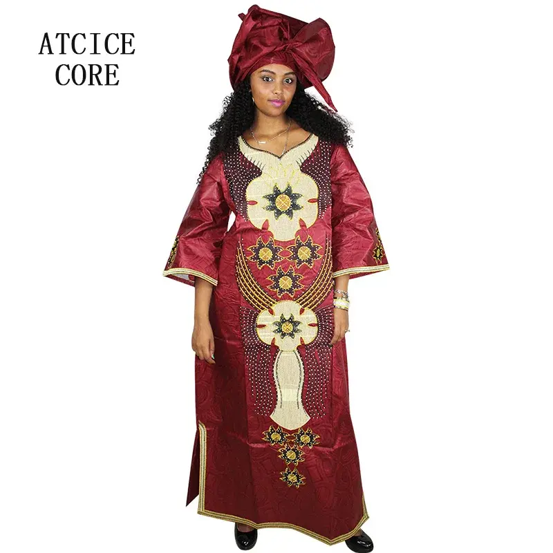 African Dresses For Women Fashion Design New African Bazin Embroidery Design Dre