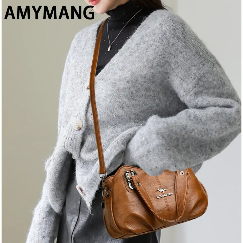 Luxury Handbags 3 Layers Large Capacity High Quality Designer Handbags Soft Leat