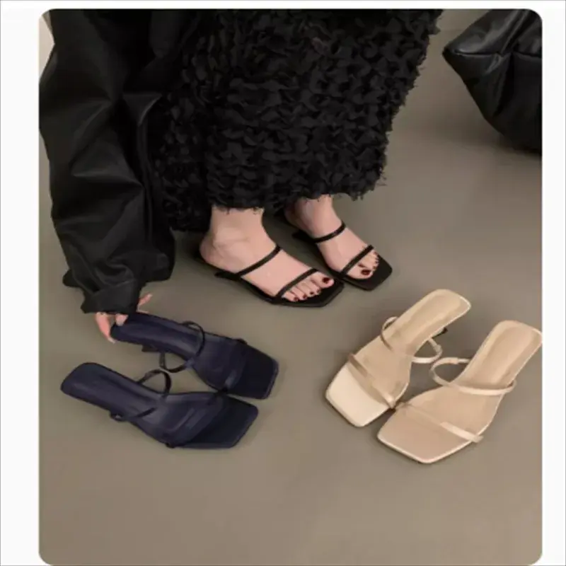 Ladies Shoes on Sale Thin Belt Flip Flops Women Sandals Large Size Women's Platf