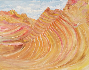 Vermilion Cliffs. Painting by Randy Zucker.