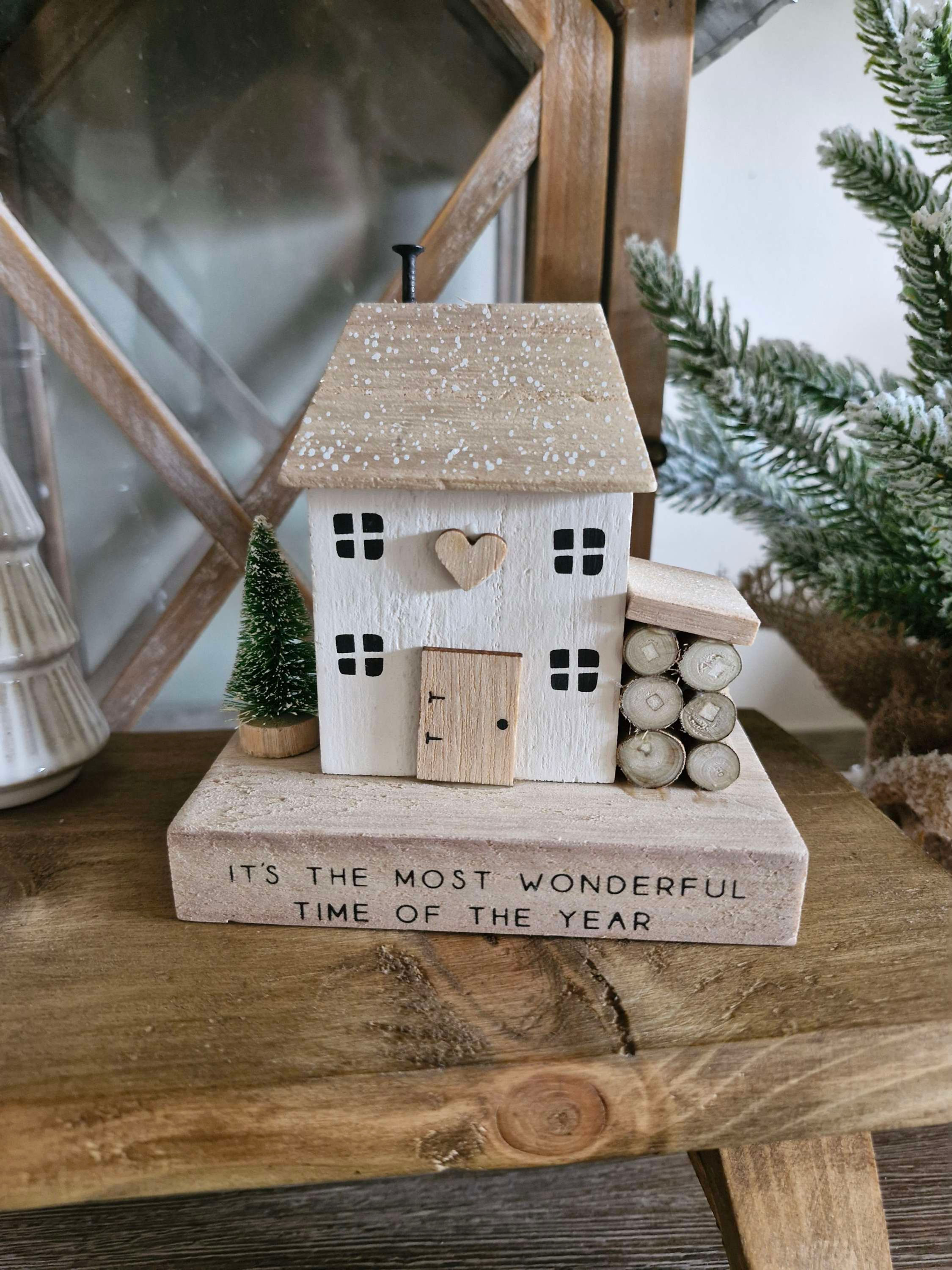 Wonderful Time of the Year Wooden House Scene