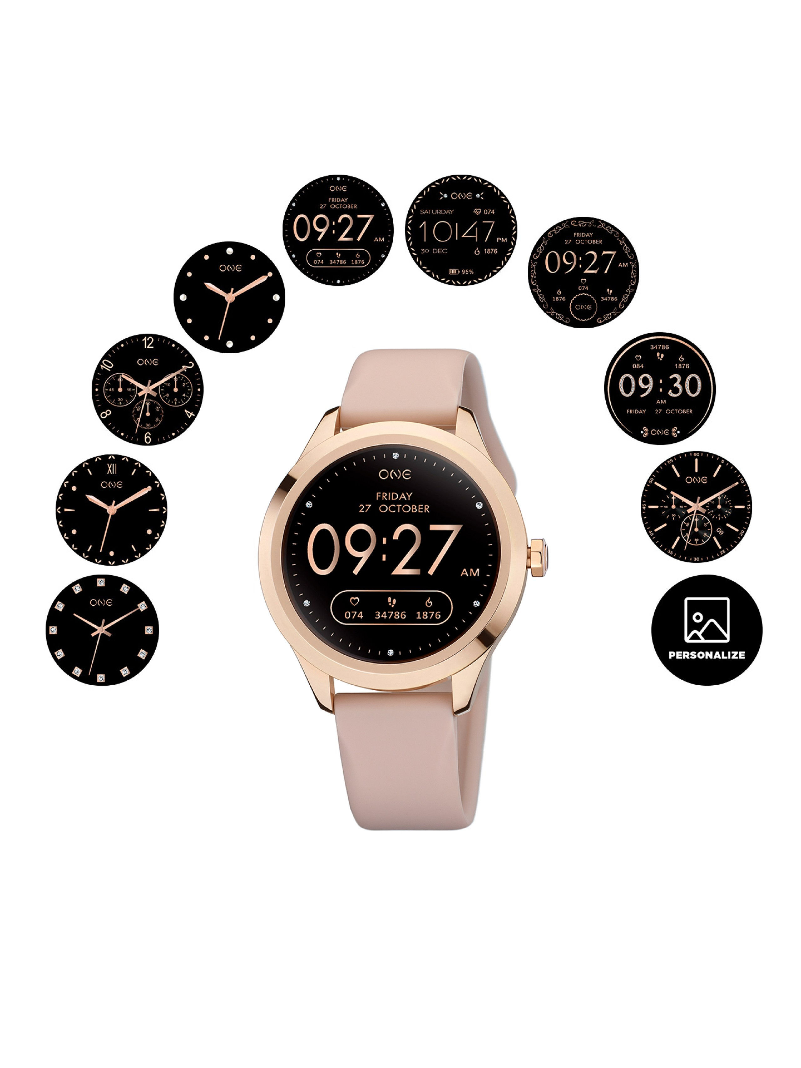 Smartwatch One Mini Rosegold Bicolor Silicone
