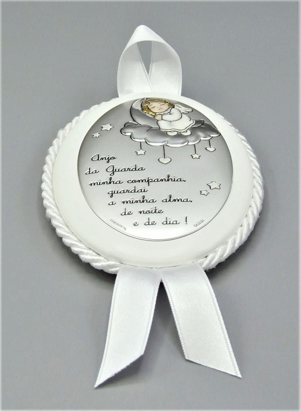 Medalha Berço Branca Oração
