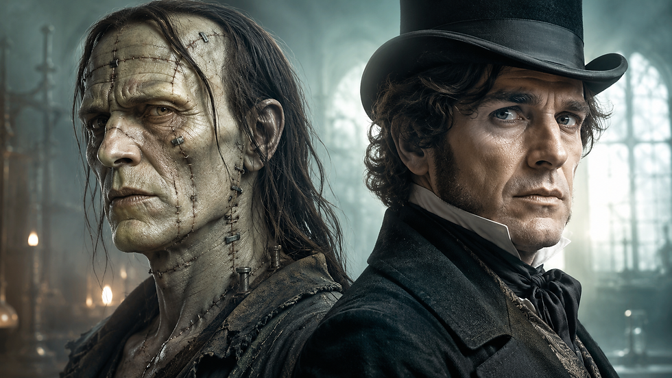 Viktor Frankenstein y su criatura