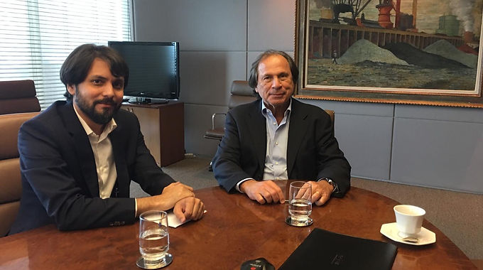 BENJAMIN STEINBRUCH RECEBE PREFEITO DE VR EM SÃO PAULO