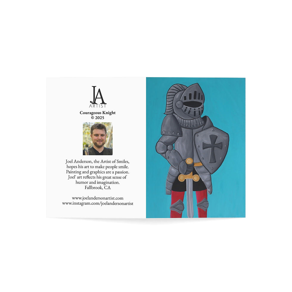 Thumbnail: Courageous Knight -  Greeting Cards (1, 10, 30, and 50pcs)