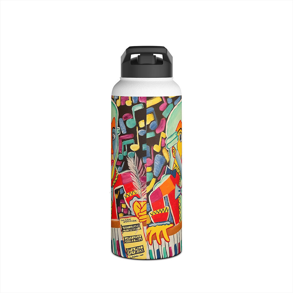 Thumbnail: Mozart Nachts - Stainless Steel Water Bottle, Standard Lid