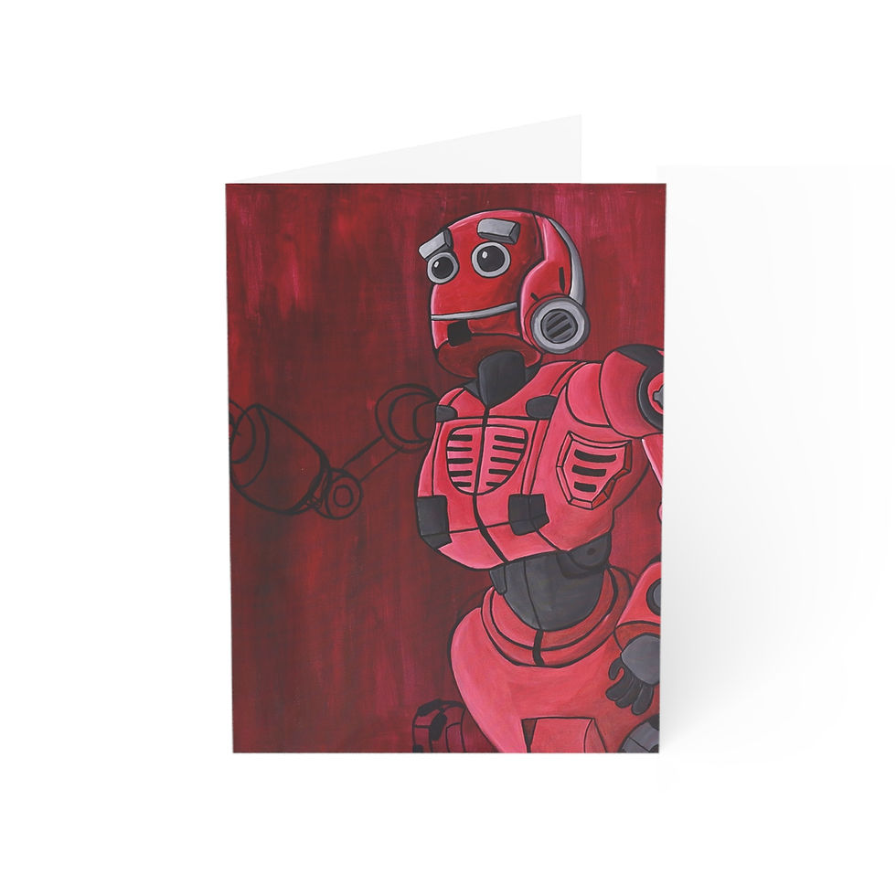 Thumbnail: Red Robot -  Greeting Cards (1, 10, 30, and 50pcs)