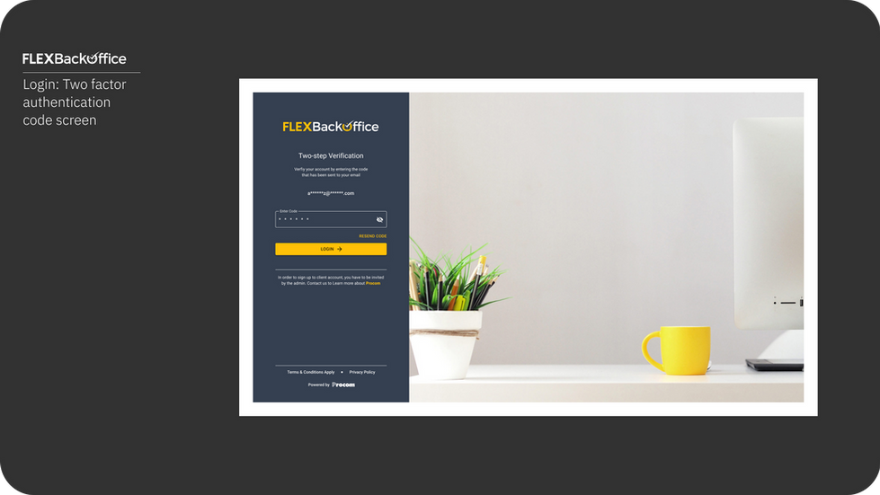Website redesign (Two factor authentication)