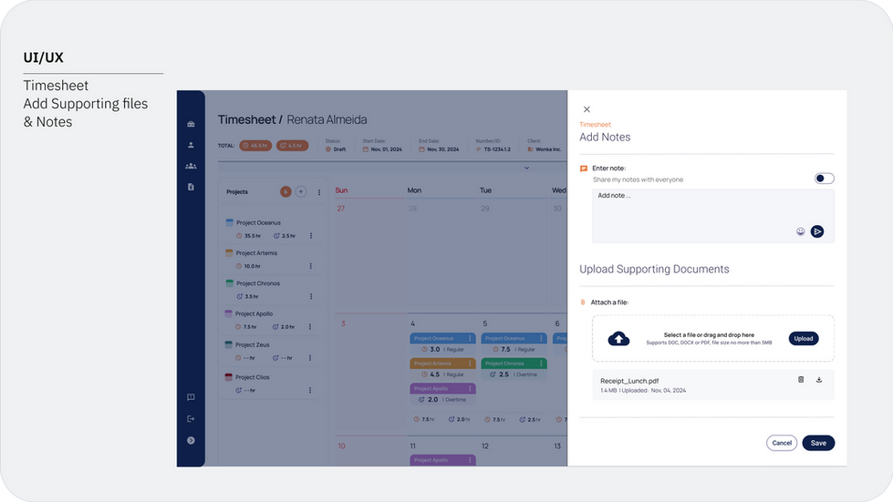 Add Notes and Supporting Files