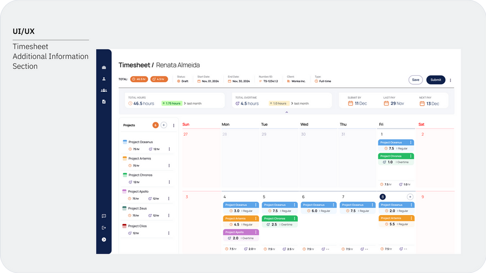 Timesheet UI
