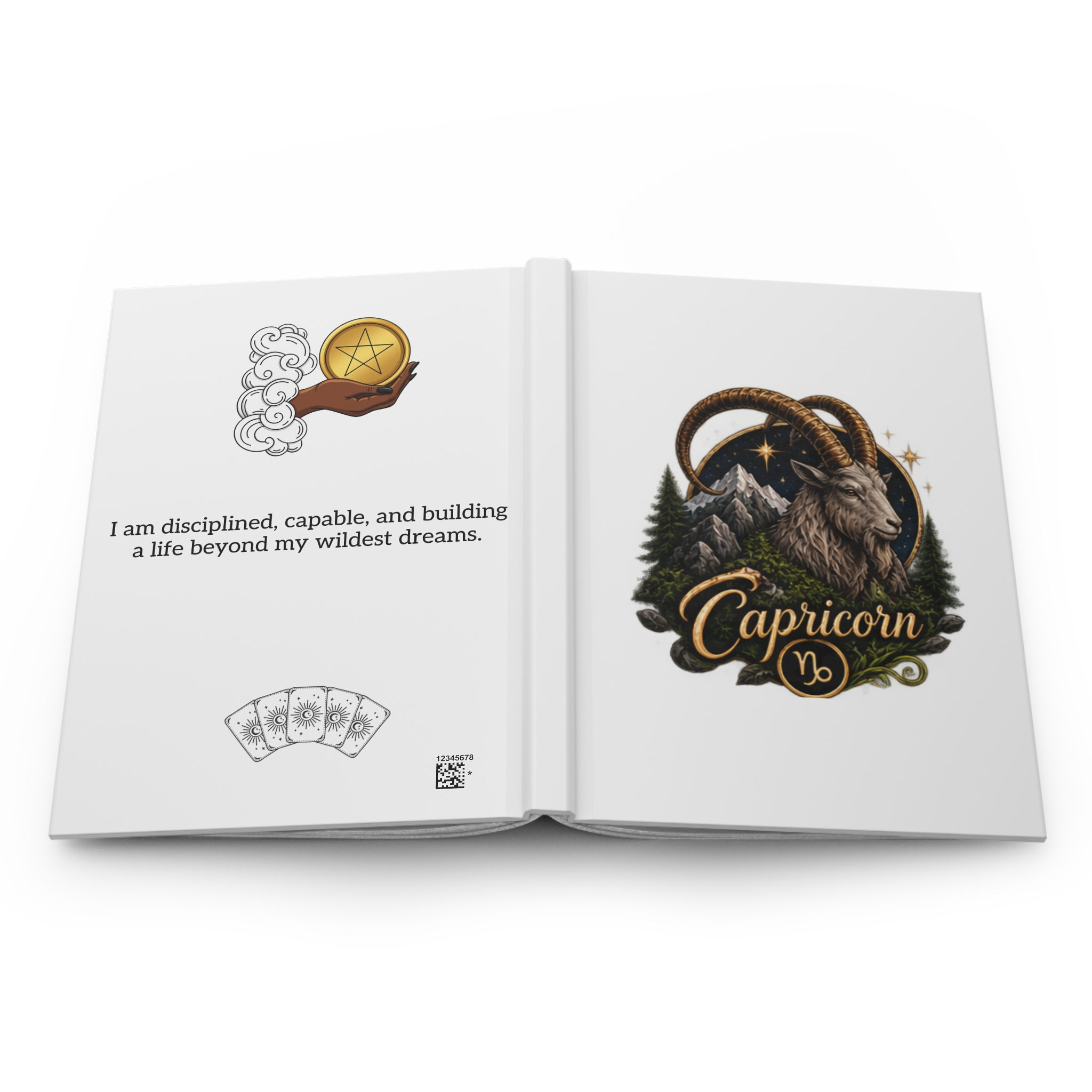 Capricorn Manifestation Journal — Hardcover Lined Notebook
