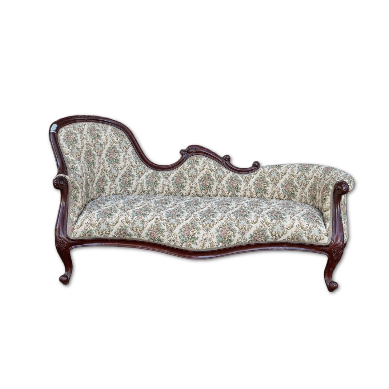 Solid Mahogany Wood French Chaise Lounge