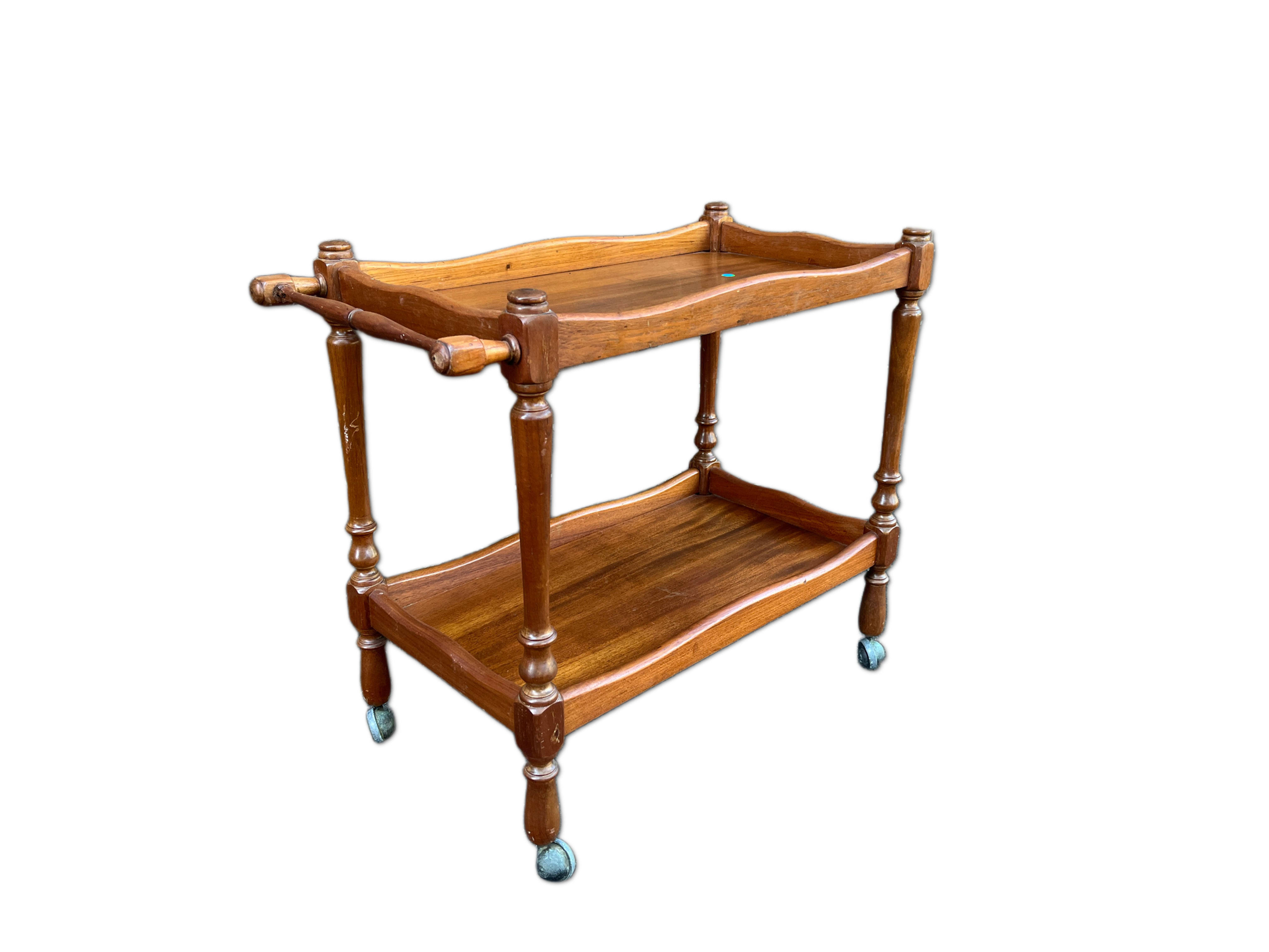 Vintage Timber Bar Cart
