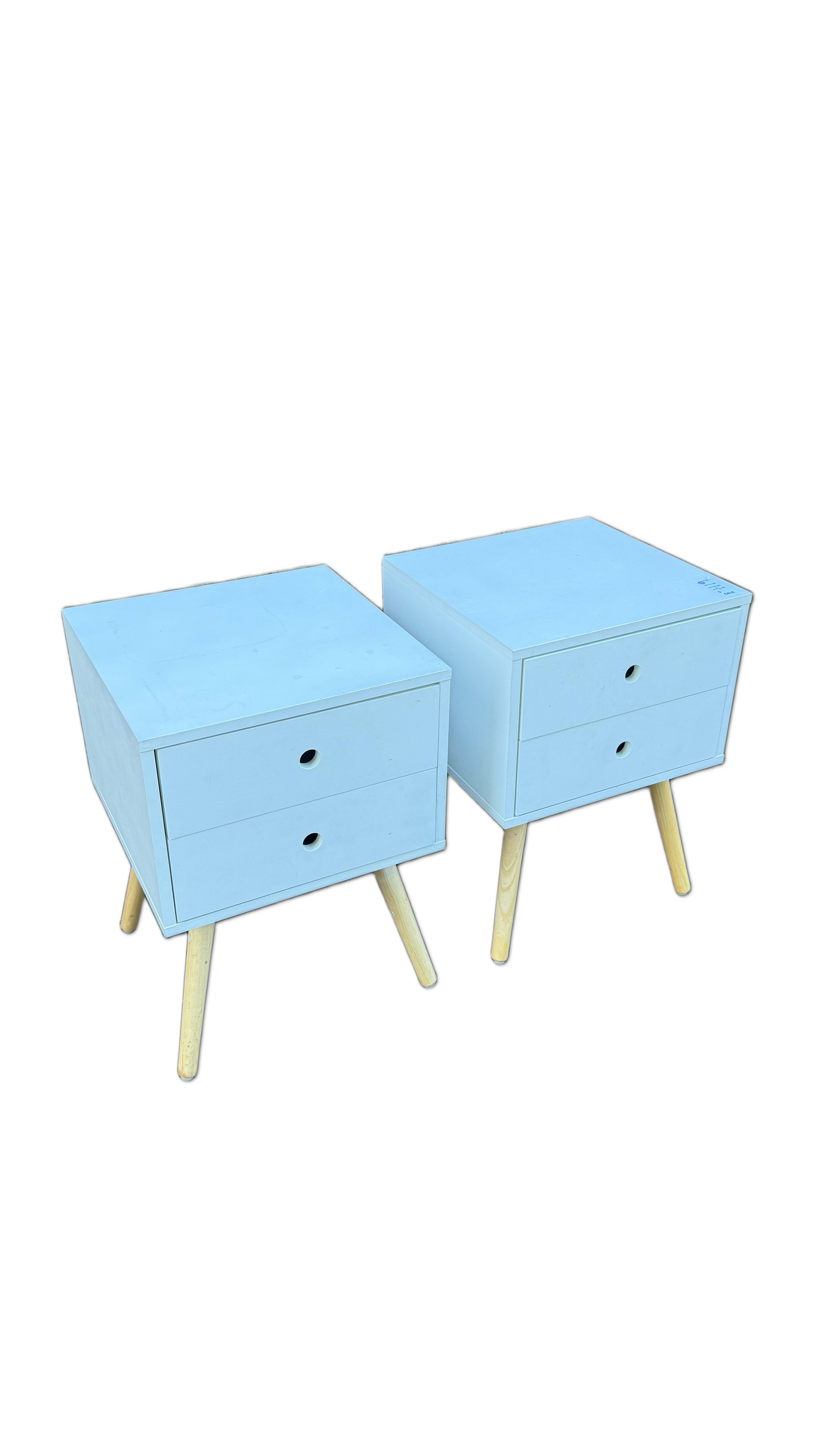 White Scandia Bedside Table