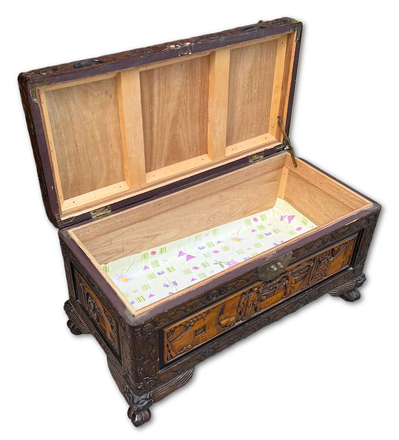 Thumbnail: Antique Champhor Wood Chest Small