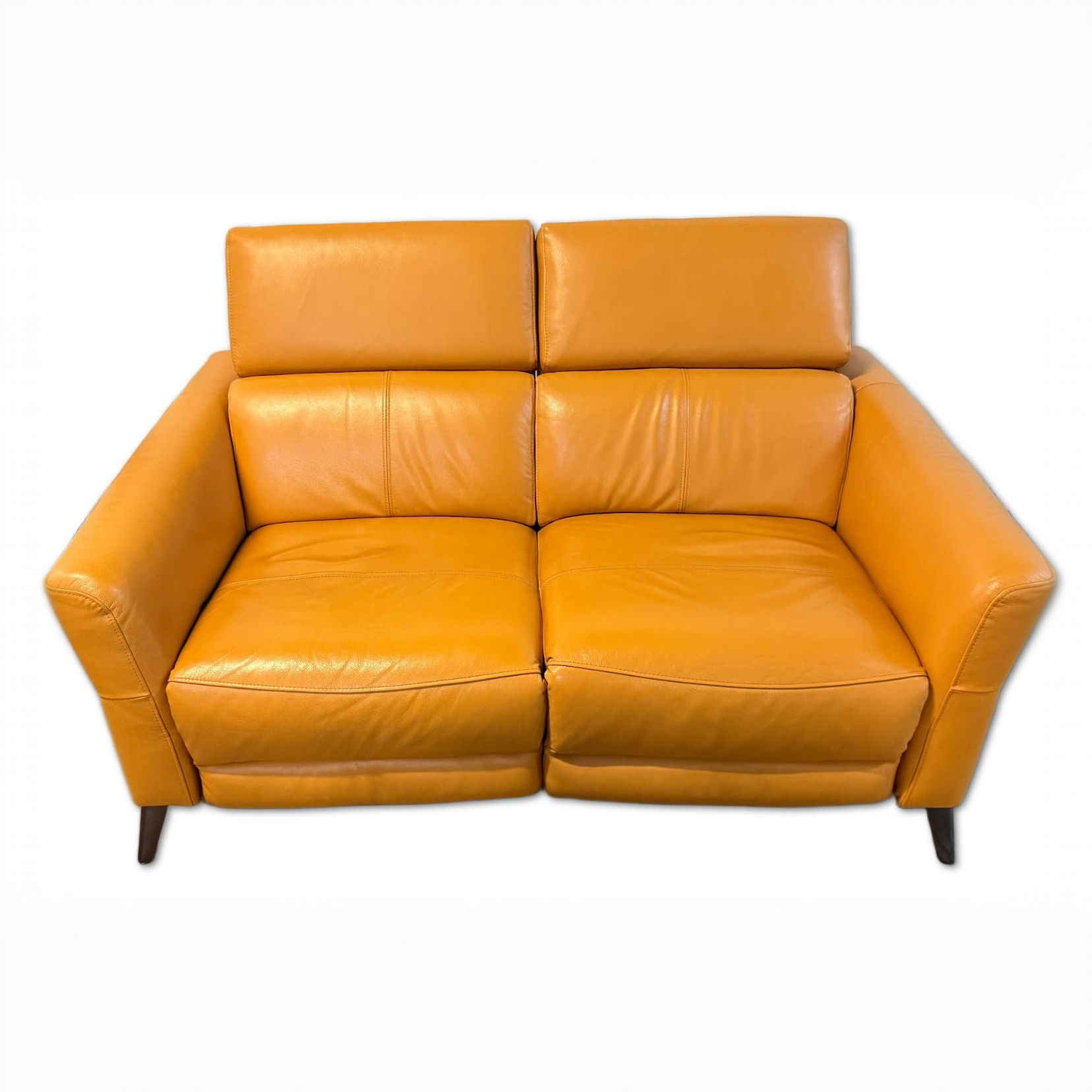Domayne Aveiro 2-Seater Leather Lounge with Electric Recliners