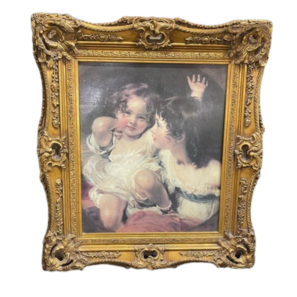 "Girl & Child" Oil on Canvas