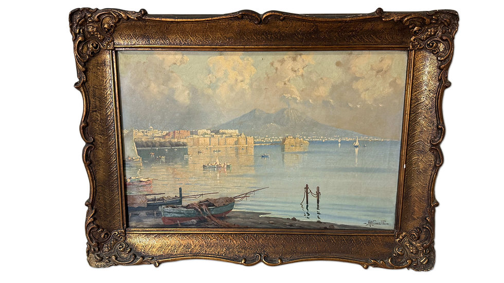 Thumbnail: A. Nonetti Attributed Seascape Oil Painting
