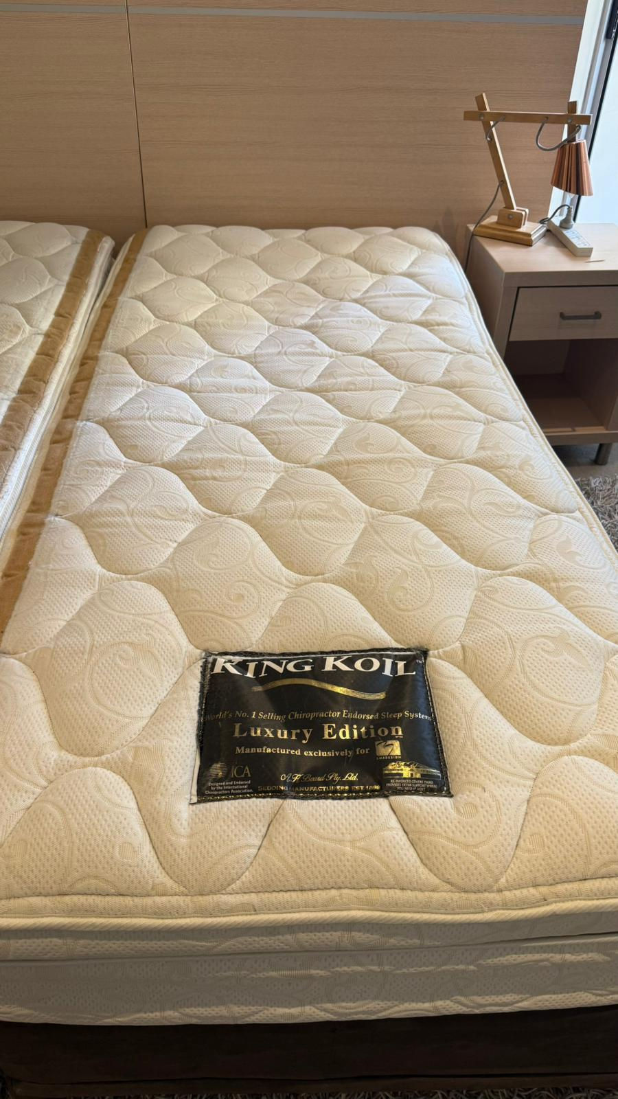Thumbnail: Complete Bed Set with Mattresses, Bases & Headboard