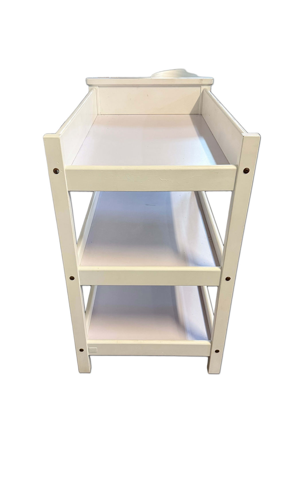 Thumbnail: Baby Changing Table – White Wooden Change Station with Shelves