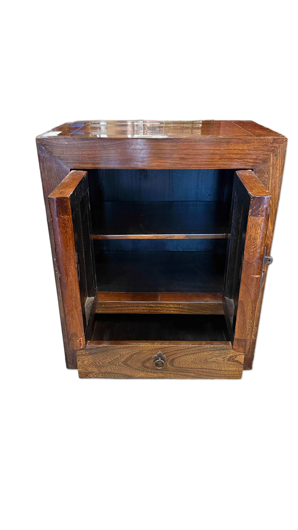Thumbnail: Antique Chinese-Style Dark Wood Cabinet