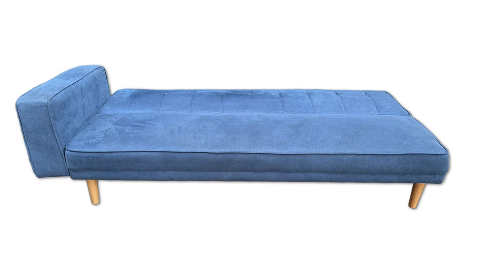 Thumbnail: E-Living Lumi 3-Seater Linen Sofa Bed - Blue