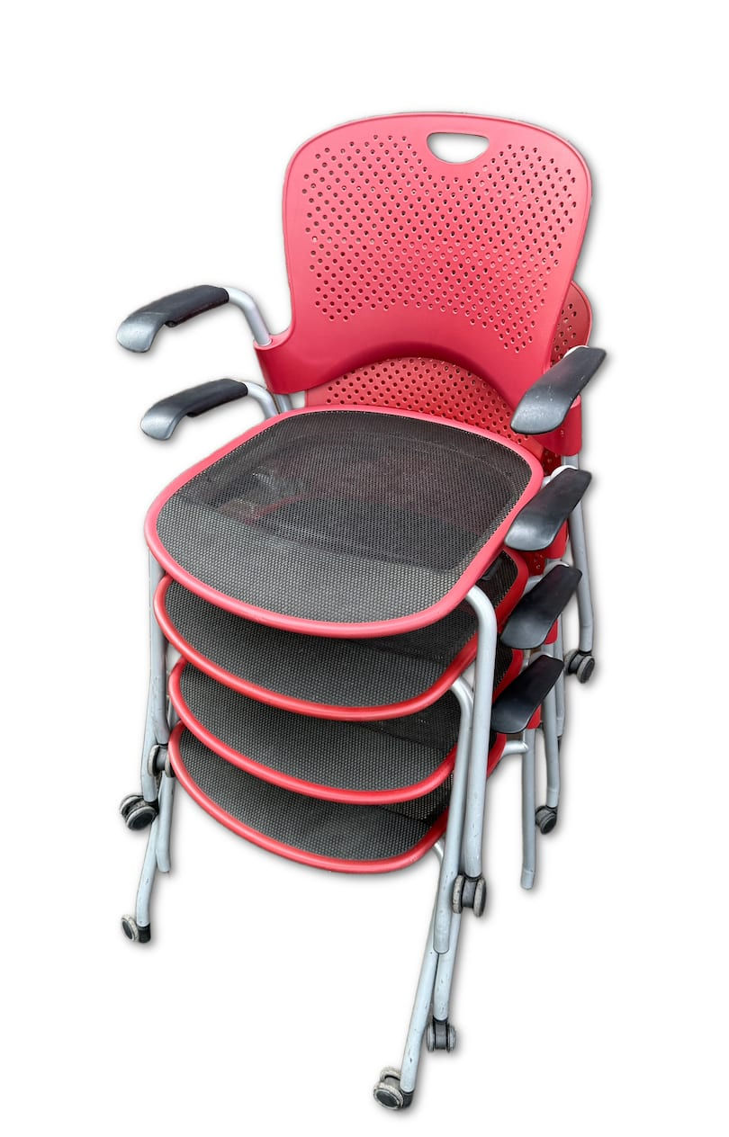 Thumbnail: Herman Miller Caper Stacking Chair - Red