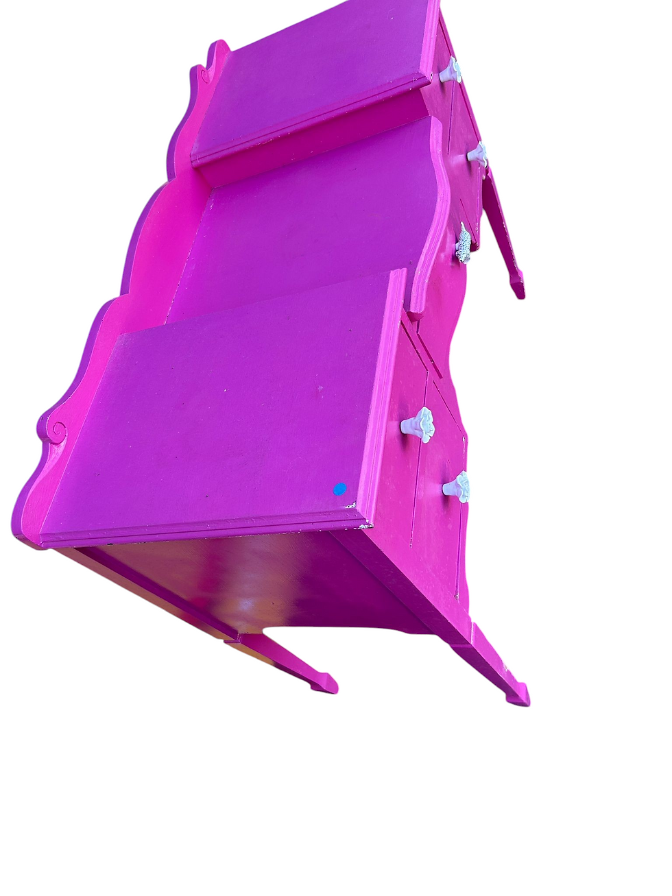 Thumbnail: Vibrant hot pink vintage style wooden vanity