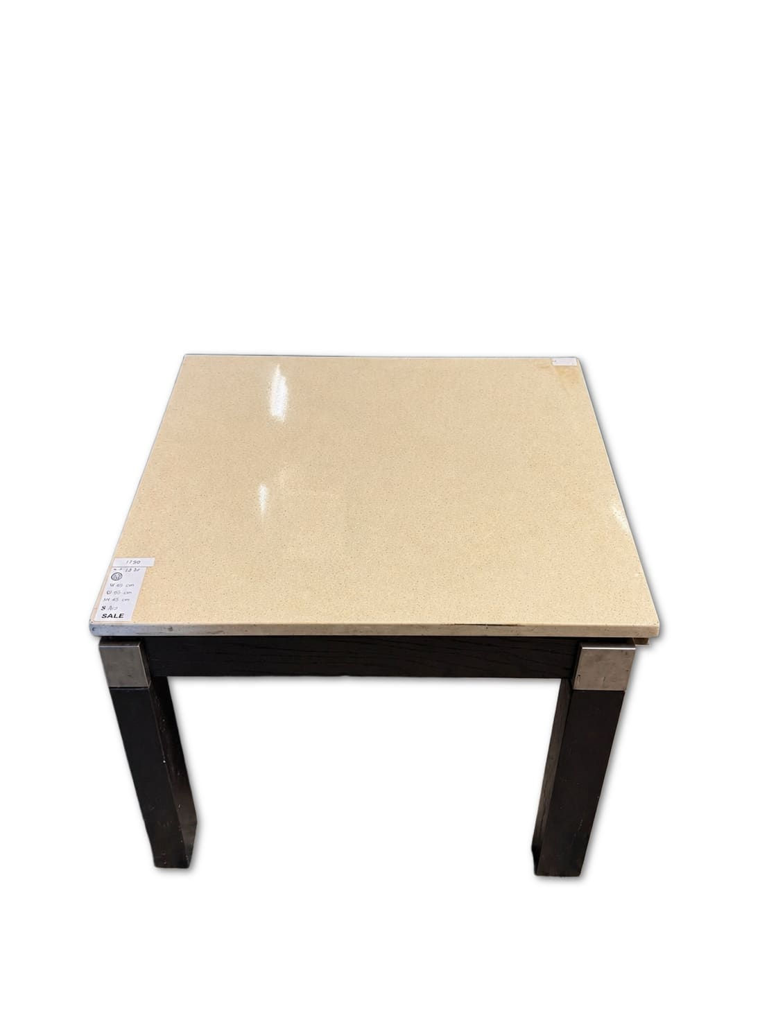 Modern pair of side table with marble top