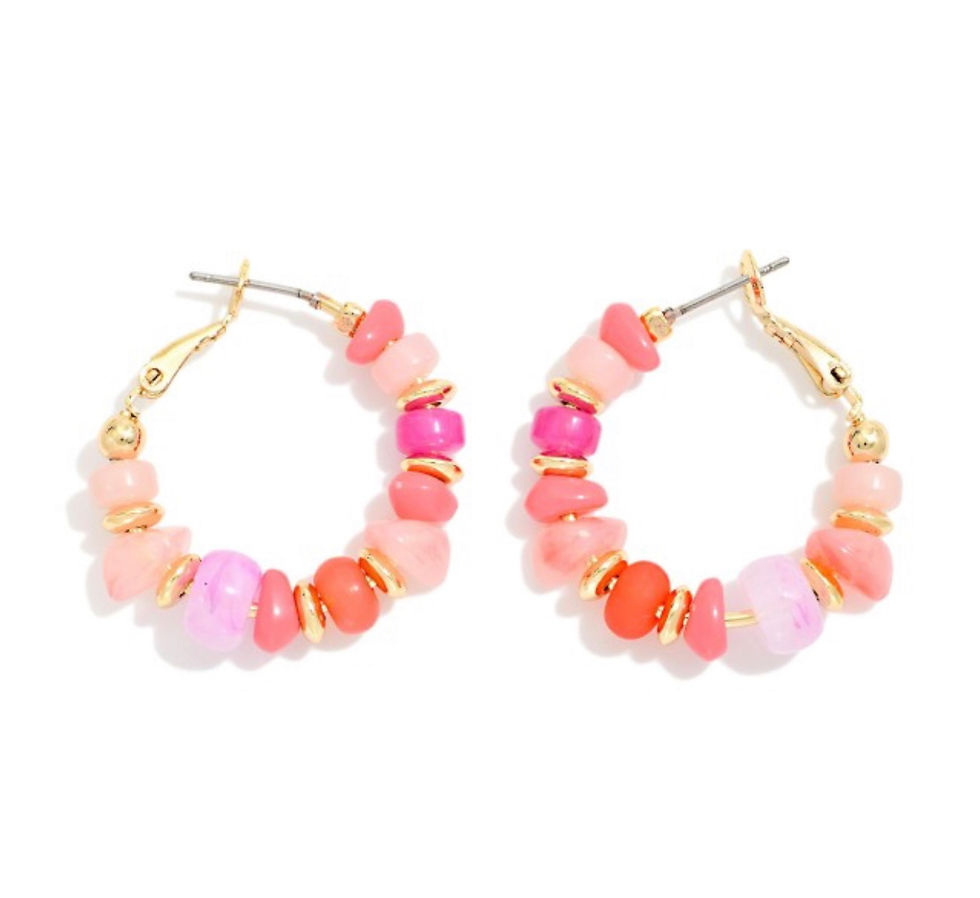 Thumbnail: Colorful Stone Hoops
