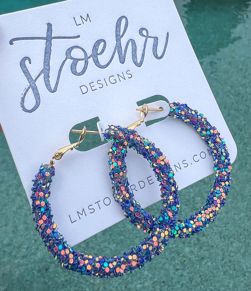 Thumbnail: Glitter Hoop Earrings