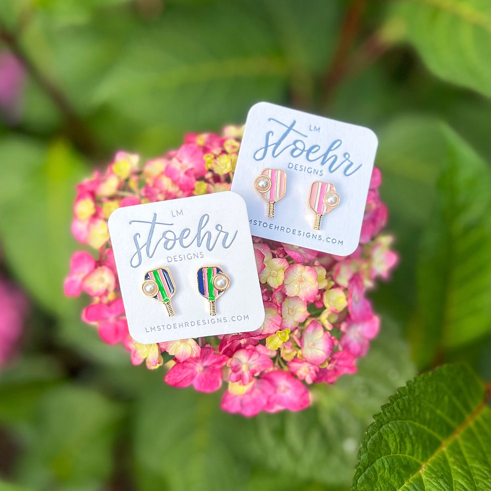 Thumbnail: Pickleball Pearl Stud Earrings