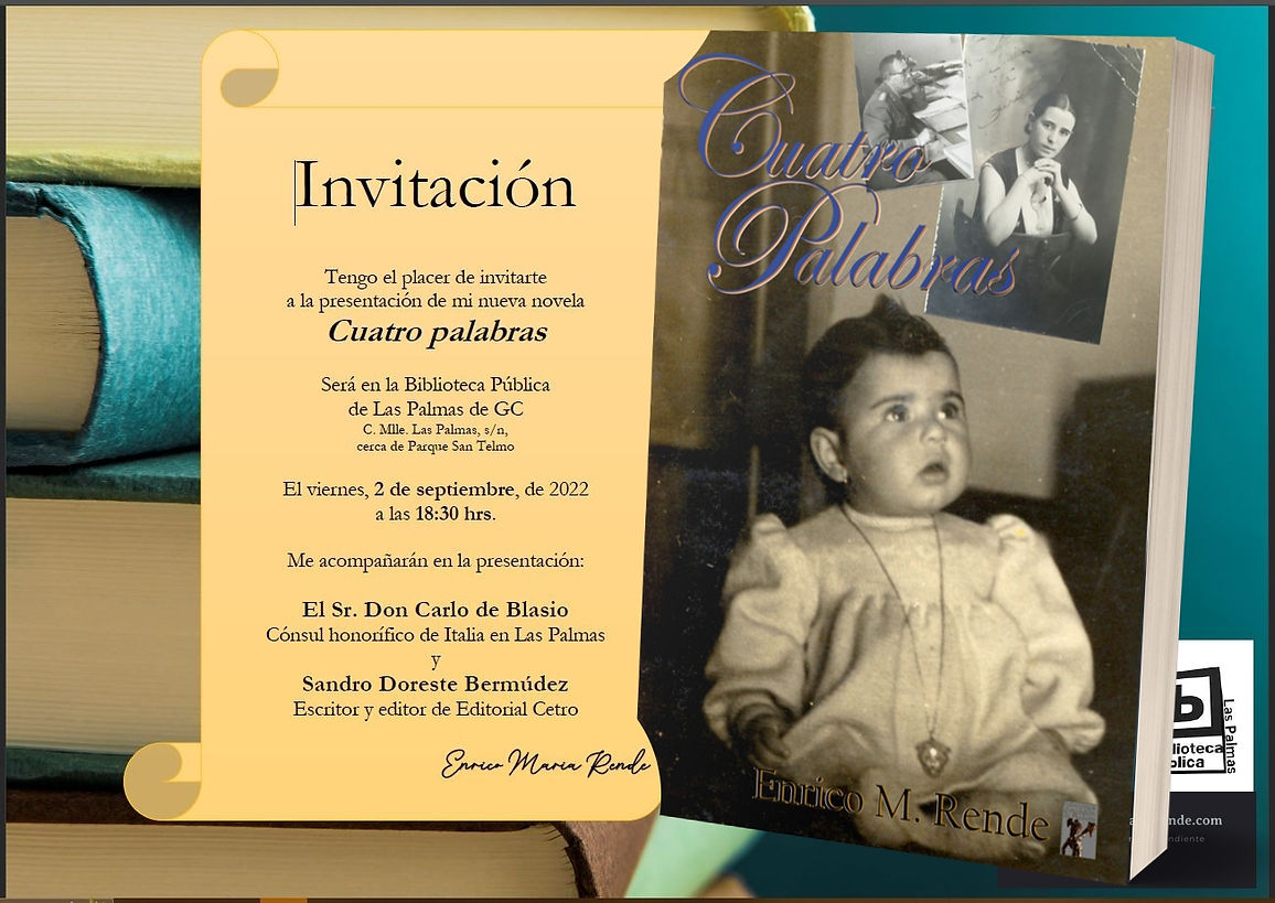 Presentación de la novela Cuatro palabras