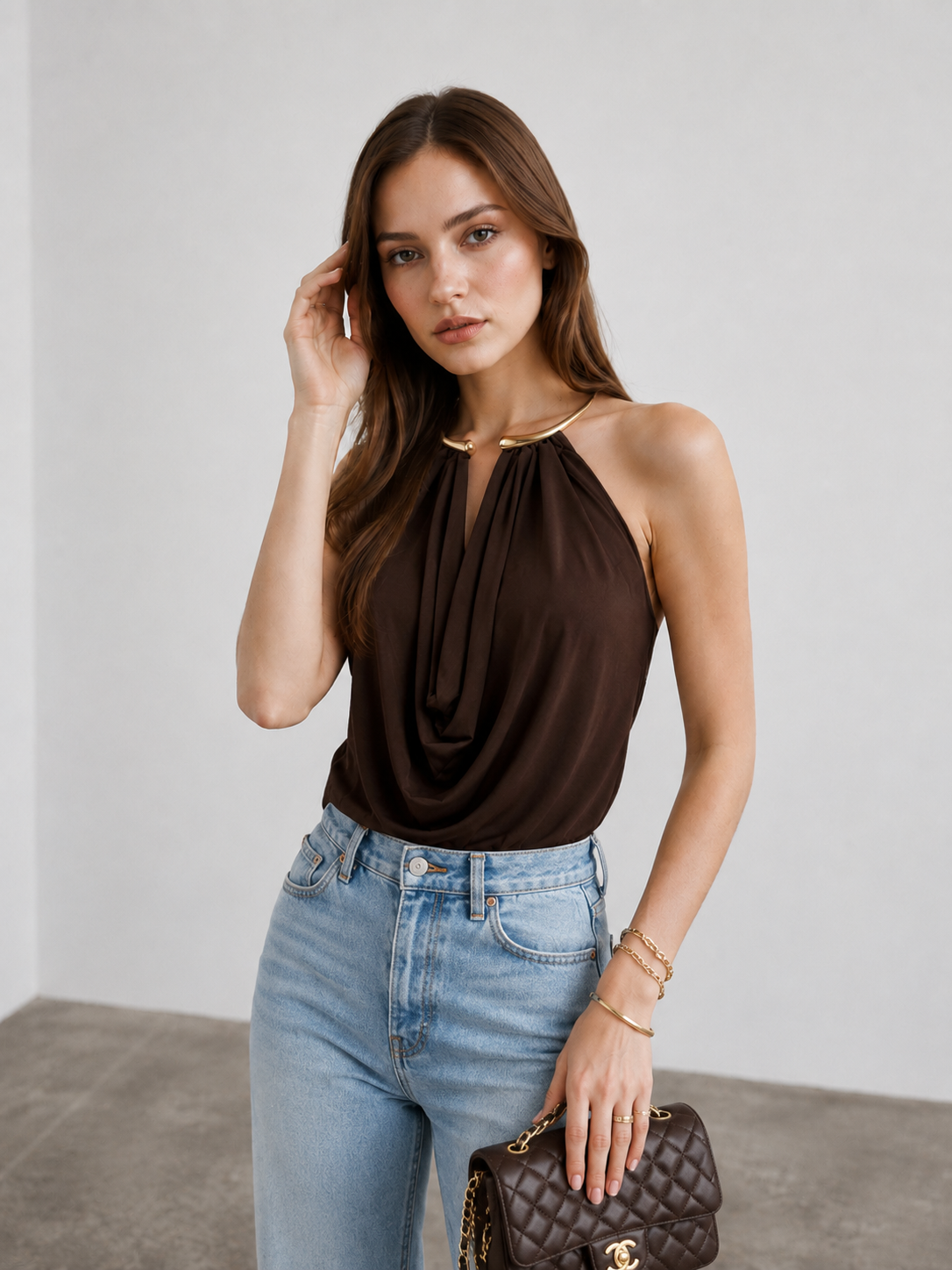 BLUSA RENACER SATÍN COLLAR