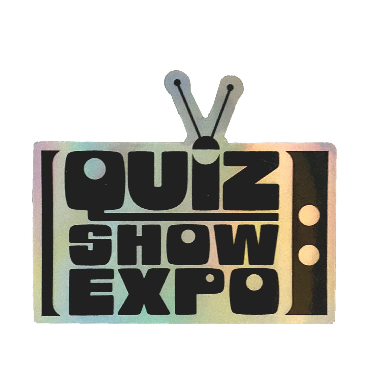 Quiz Show Expo Logo Holographic Sticker