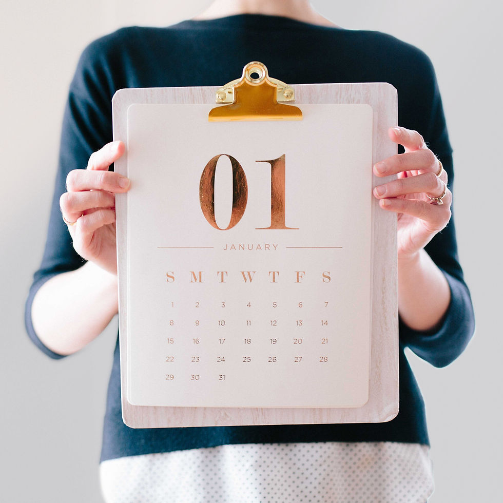 January Calendar Display