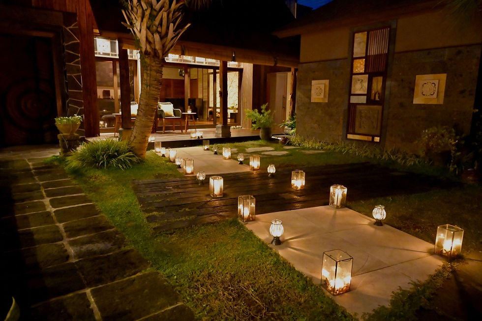 Eye-level view of a cozy private esthetic room with soft lighting