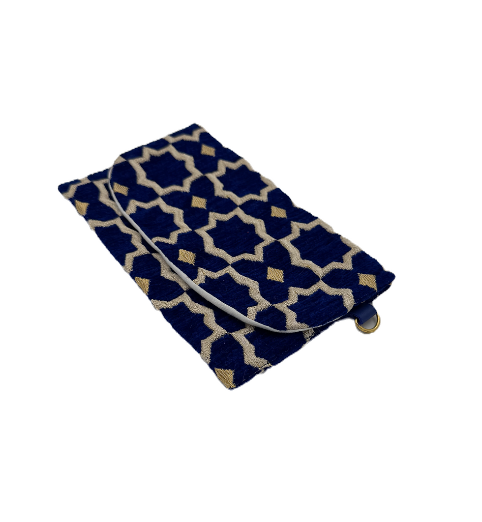 Miniature : Pochette Runway "Zellige Bleu Roi"